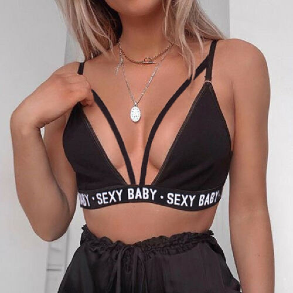 V Neck Bikini Set Beachwear For Women - Black - Shop N Save