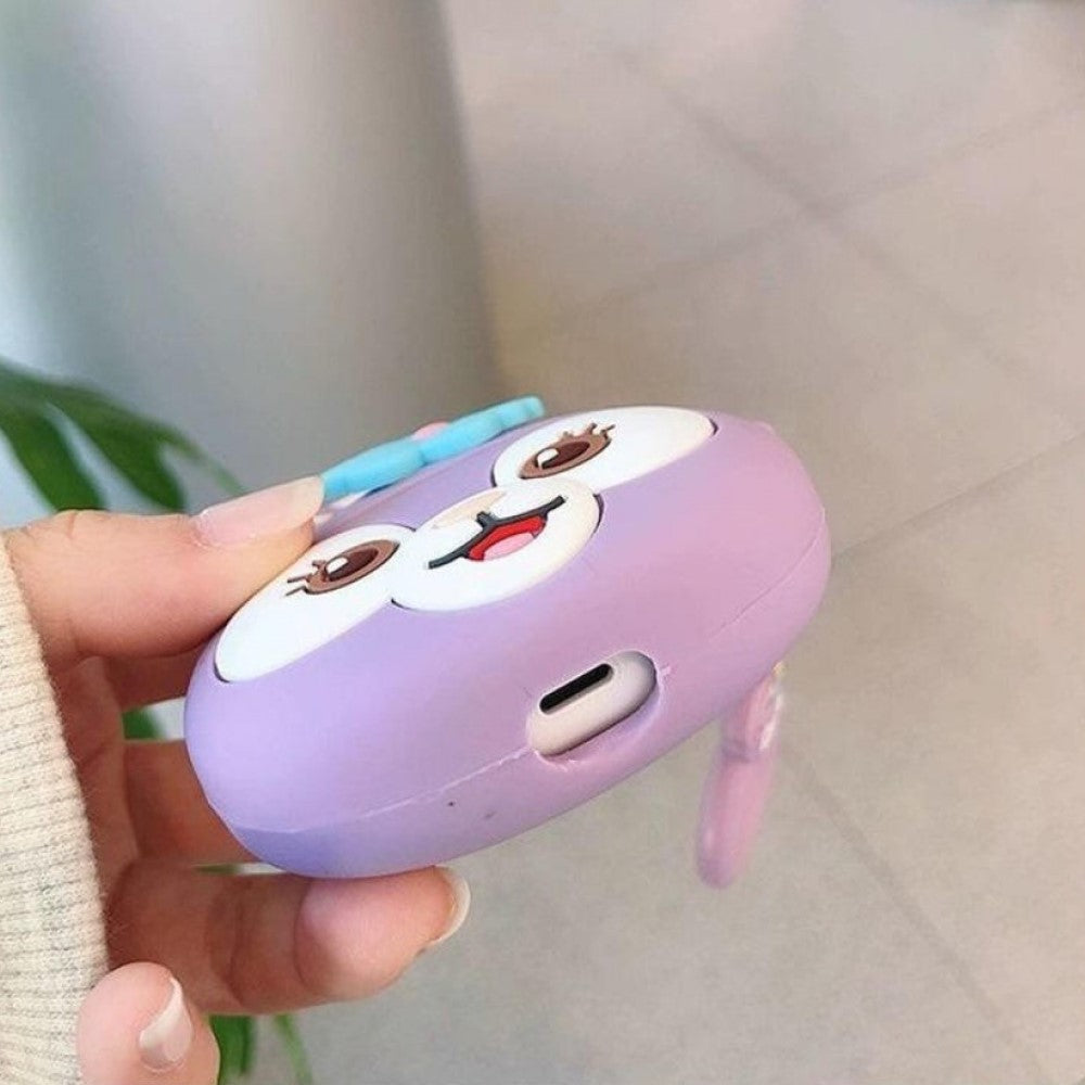 Cartoon 3D Earphone Case For Airpods 1 2 Silicone Cover - Purple