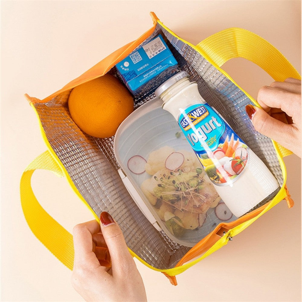 Cartoon Thermal Lunch Box Bags For Waterproof Food Storage - Orange