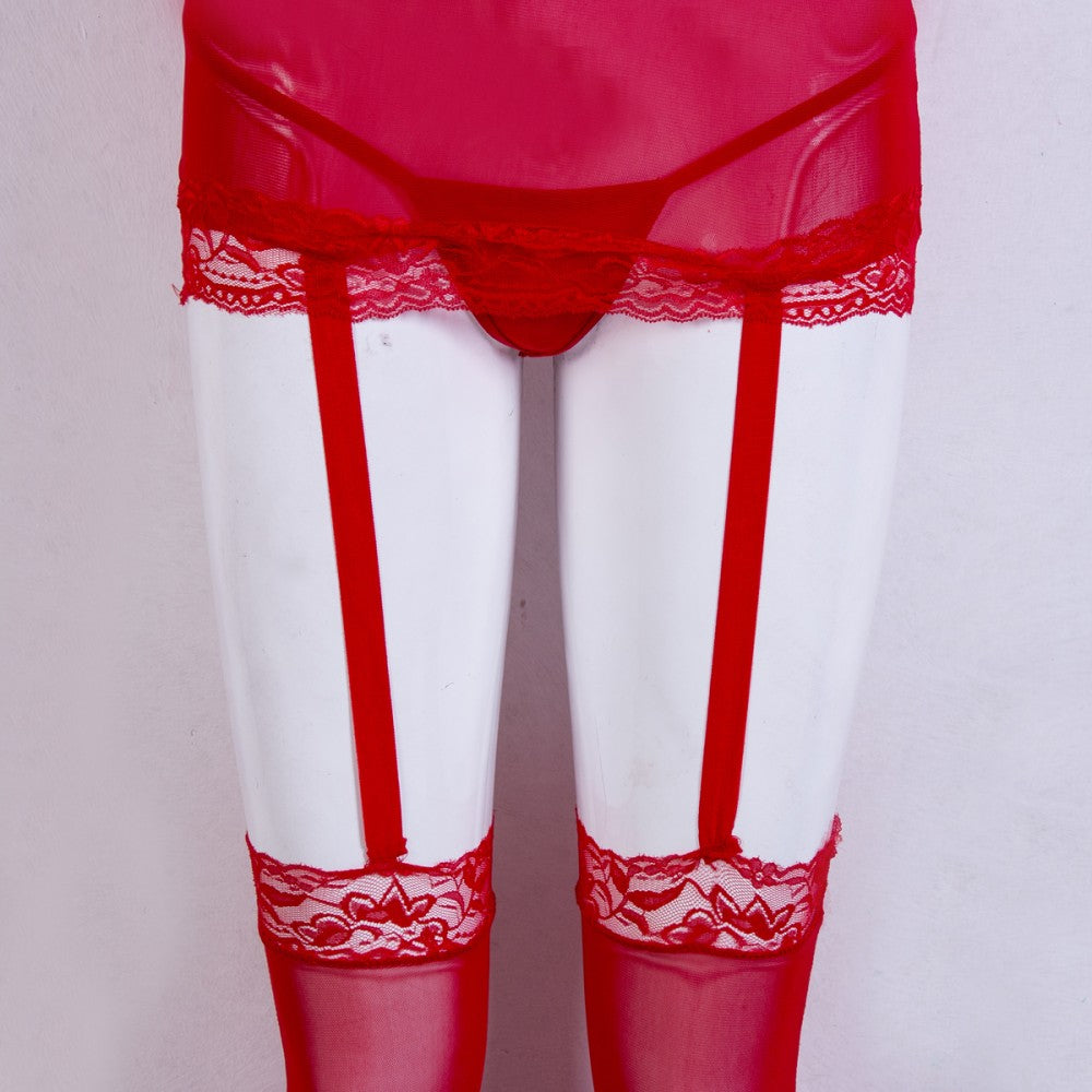 New Ladies Lingerie Baby doll Lace Perspective - Red - Shop N Save