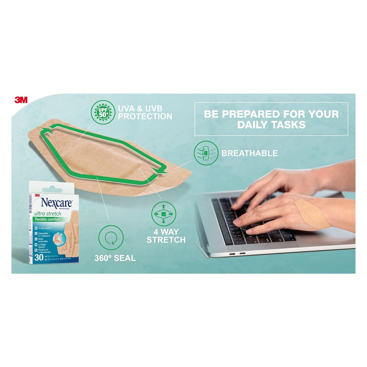 Nexcare™ 570-10KE Soft N Flex Knee & Elbow