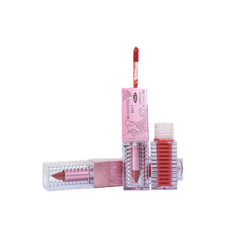 Romantic May Lip Gloss 2 In 1 Lipstick - Auburn Brown (4)