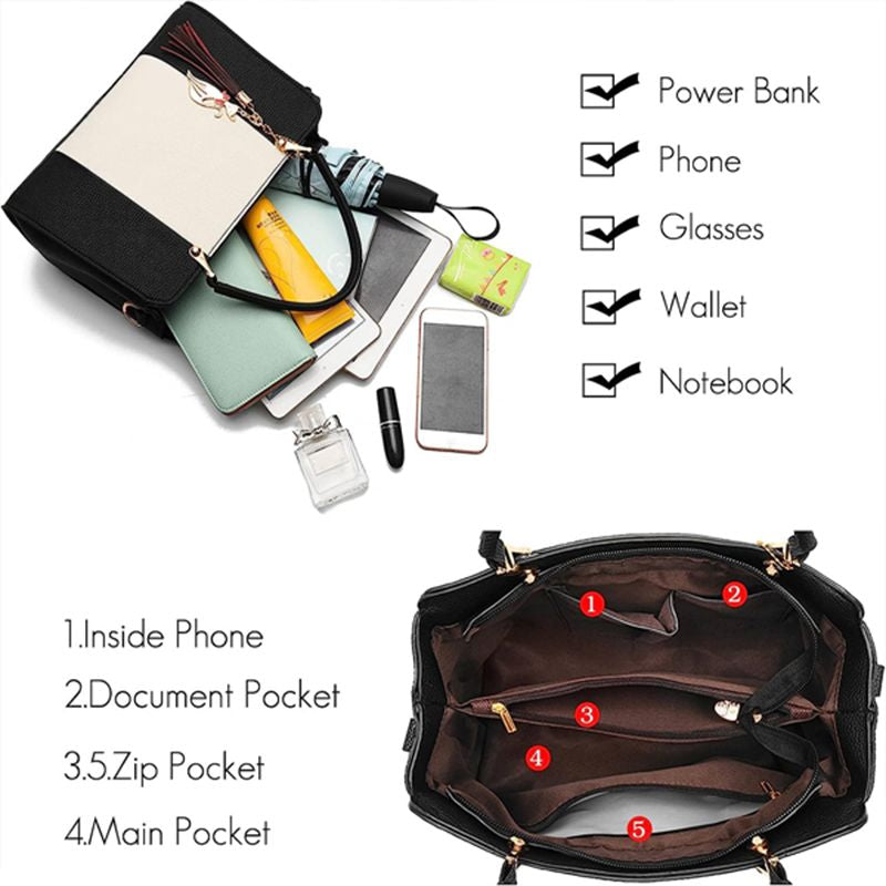 High-Quality Double Handle Handbag: Casual Party, Zipper Closure, Stylish Chic