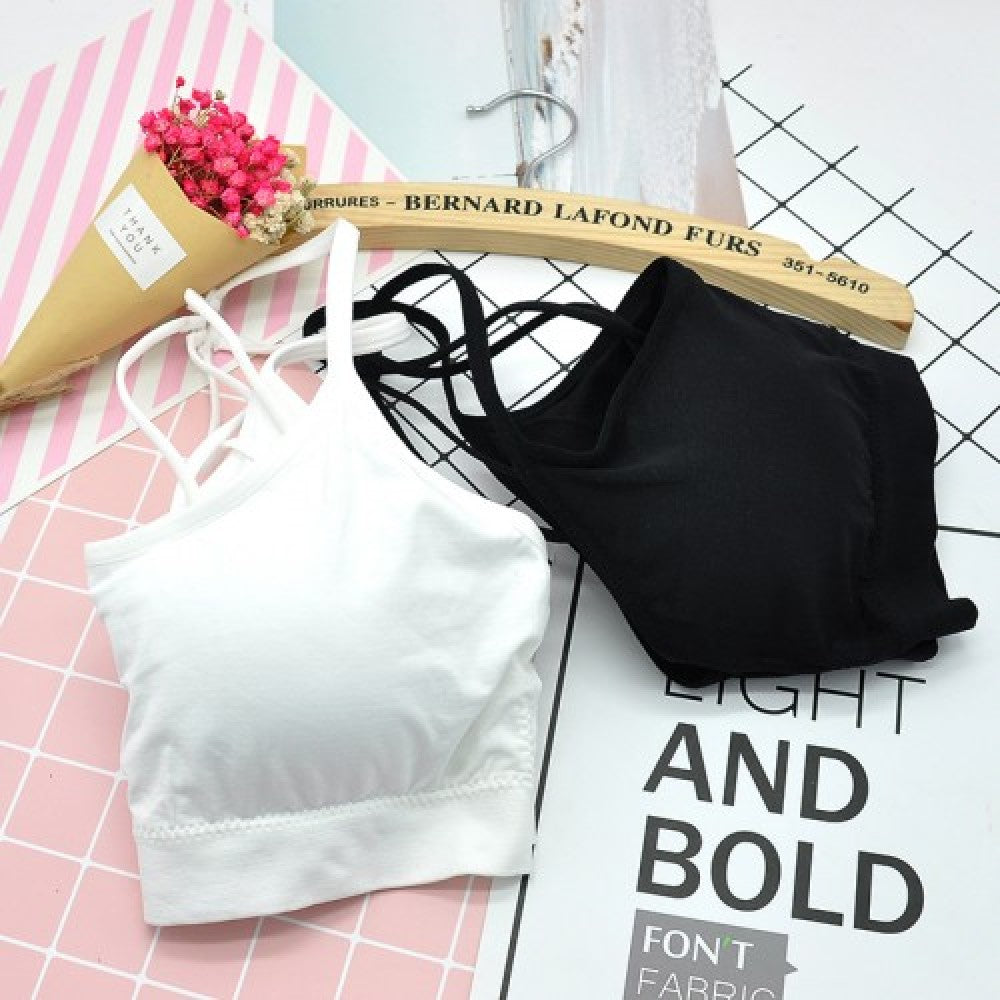 Sports Gym Bra Cross Fashion Beauty For Women Black - Shop N Save