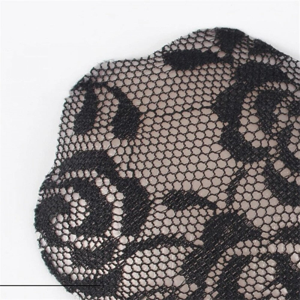 Lace Silicone Adhesive Nipple Cover For Women - Black - Shop N Save
