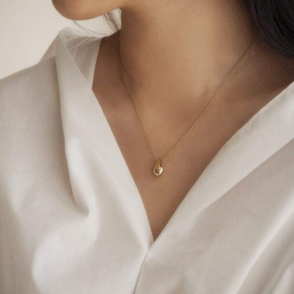 Dainty Teardrop Necklace: Sterling Silver, Minimalist Fashion, Adjustable Chain - Shop N Save