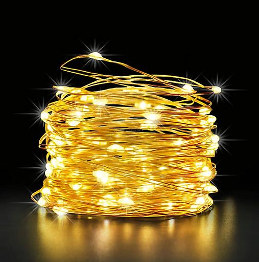 Solar Copper Wire 100 LED 8 Modes Christmas Tree Lights