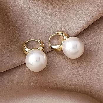 Gold-Plated Freshwater Pearl Earrings: Elegant Women's Dangles - Shop N Save