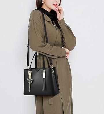 Large Capacity Solid Color Popular Handbag - Black - Shop N Save