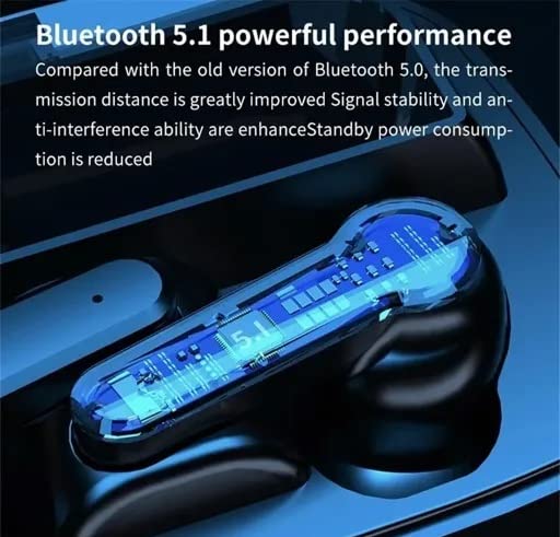 FIT FOREST M19 Wireless Earbuds: Bluetooth 5.1, Touch Control, Mirror Display