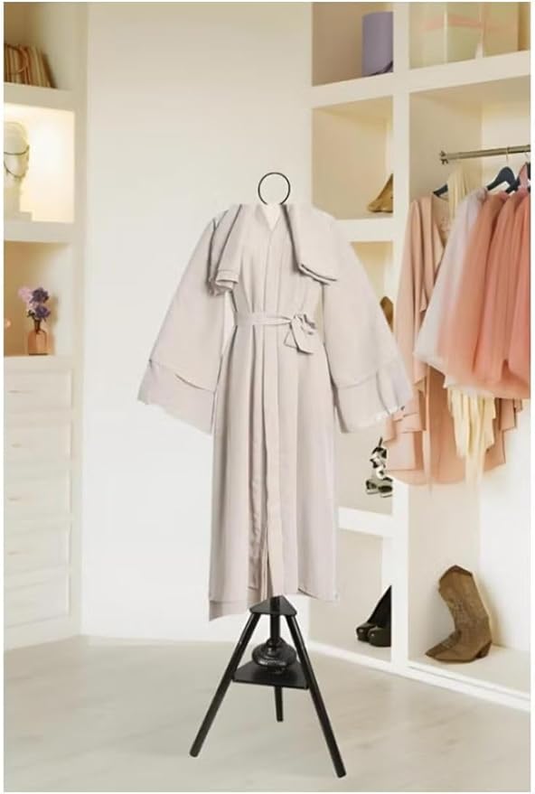 Collins - Metal Clothes Stand with Bakhoor Holder – Adjustable Dress Hanger with 3 Hooks, Durable Metal Construction, and Integrated Incense Burner Cup for Fragrance Infusion