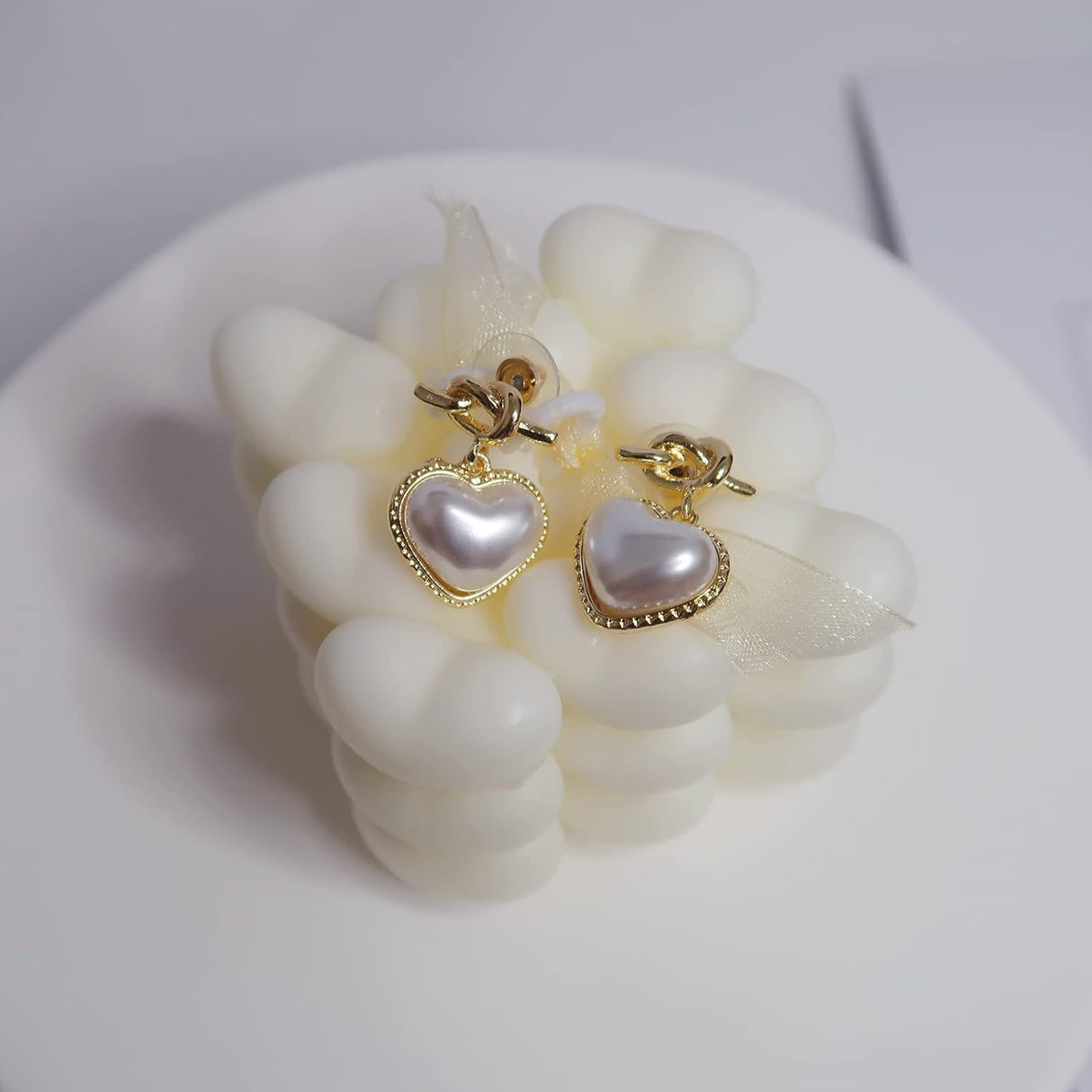 Gray Pearl Drop Earrings: Zircon Accent, Dainty Jewelry - Shop N Save