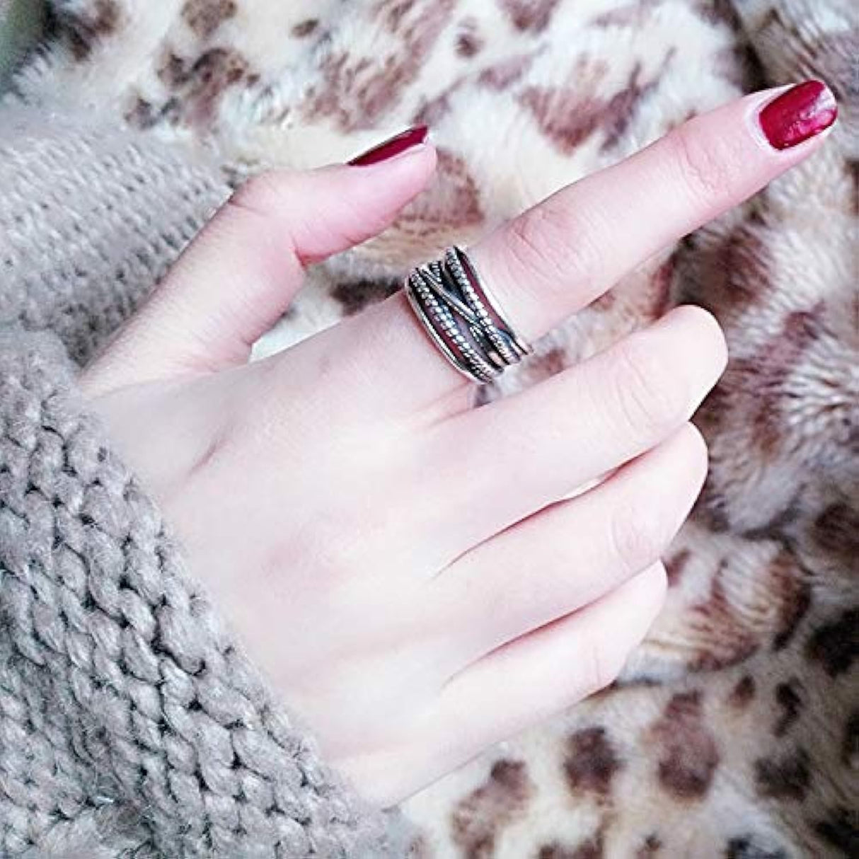 Retro Multi-Layer Winding Index Ring: Adjustable Open Finger Design for Women - Shop N Save