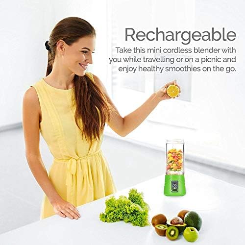 Portable USB Juicer: Rechargeable Blender for On-the-Go Mixing - 380ml - Shop N Save