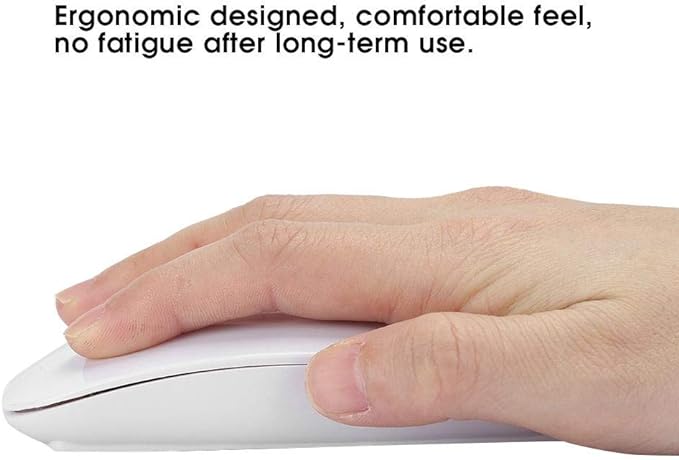 White Wireless Mouse: 2.4G, Bluetooth, High-End Chip, Variable Resolution - Shop N Save