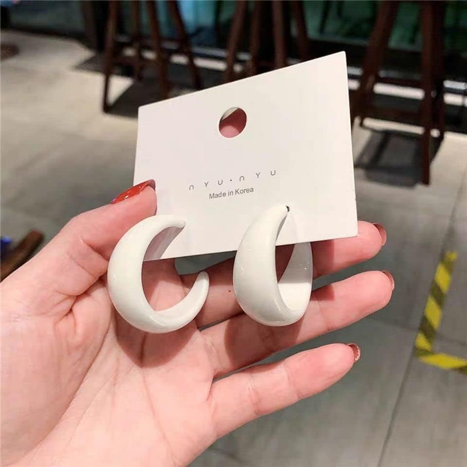 Classic Big C-Shape Hoop Earrings: Timeless Design Statement - Shop N Save