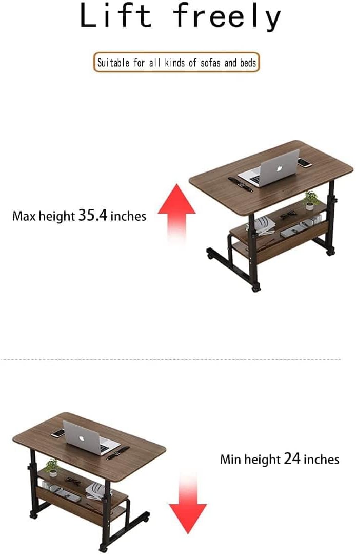 ARTYONG Computer Desk Home Office Desks Adjustable Laptop Desk for Small Spaces Portable Work Writing Study Desk Gaming Desk with Storage Size 31.5x15.7 inch