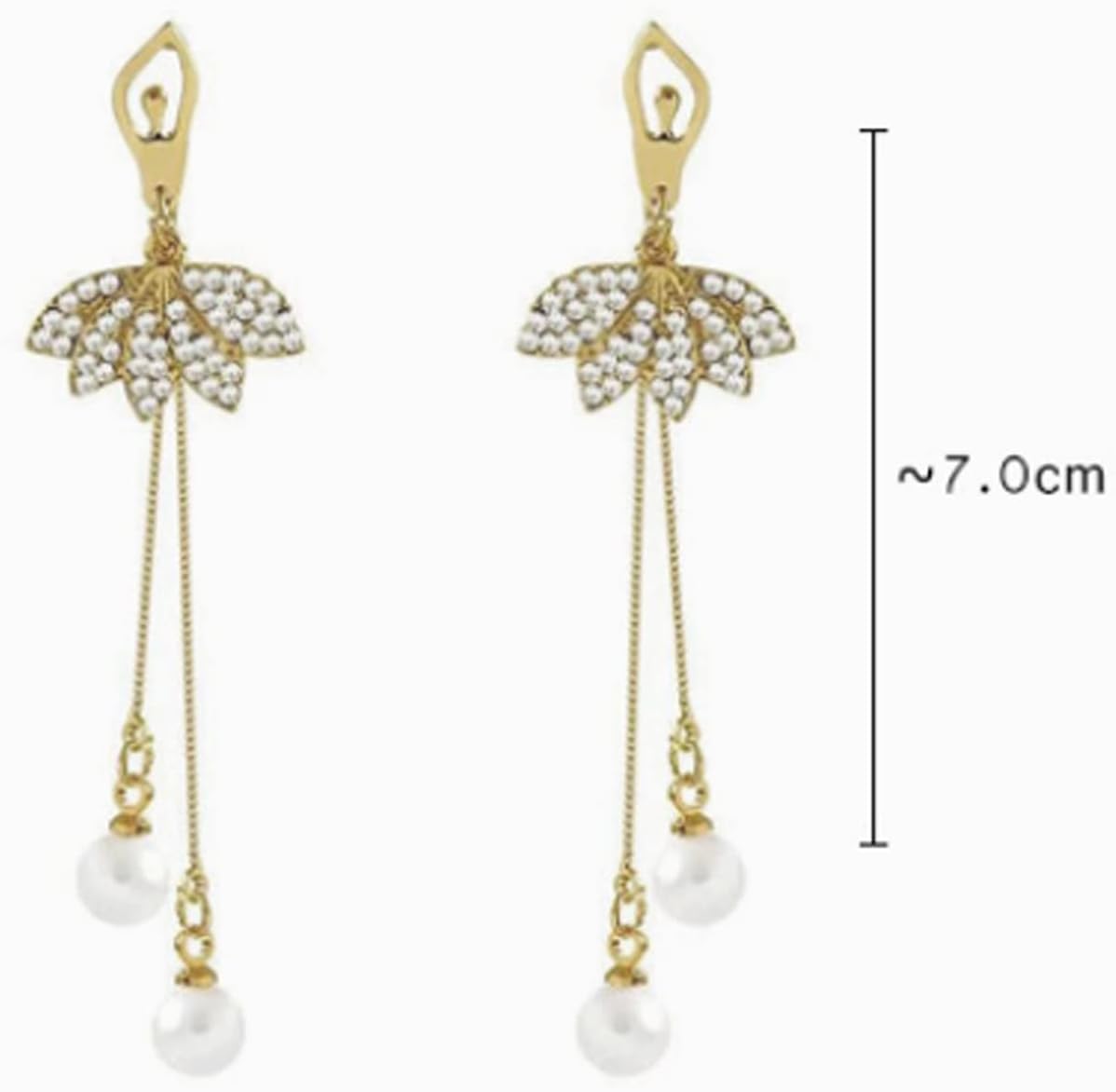Gold Long Tassel Pearl Earrings: Elegant Women's Gift Jewelry - Shop N Save