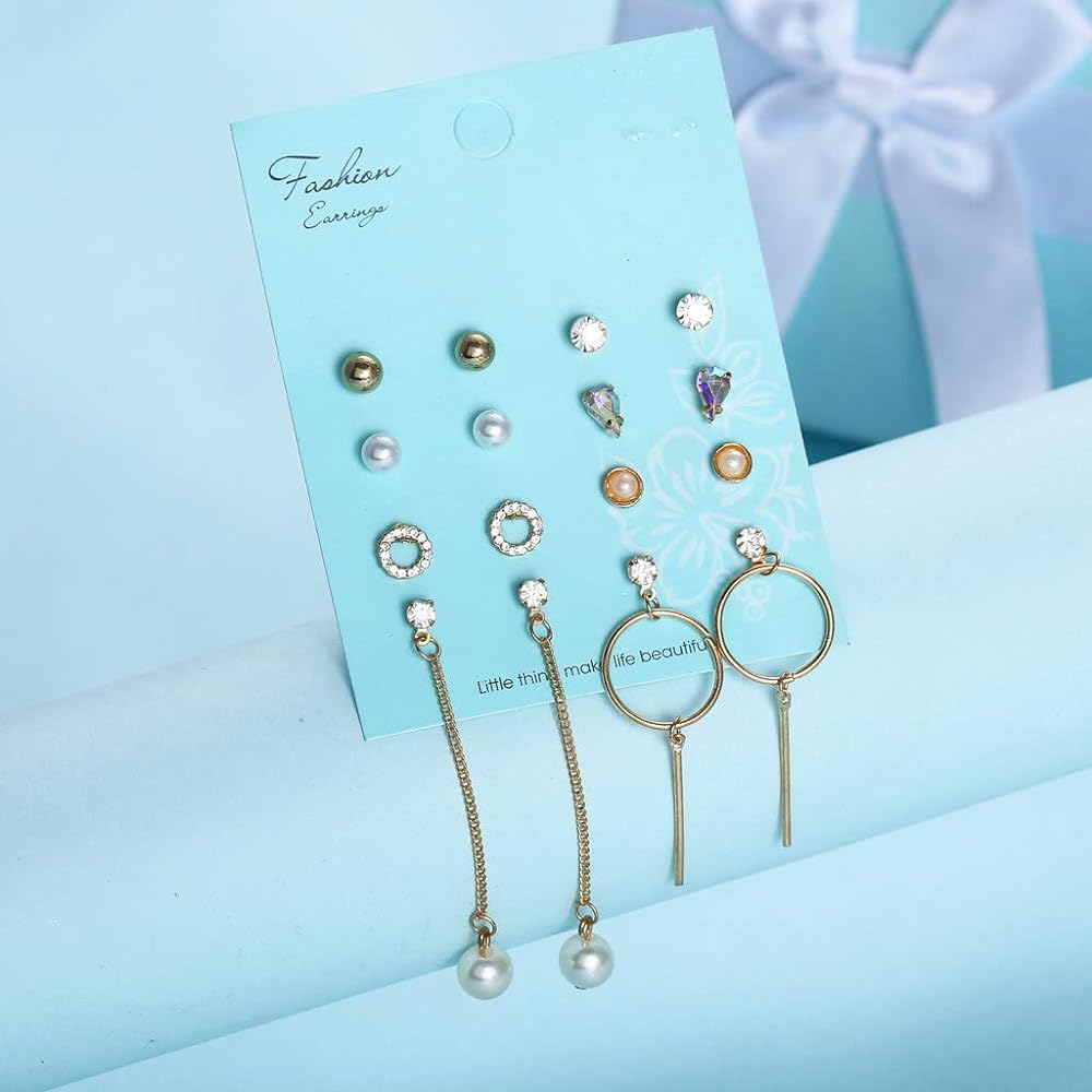 Smilelty Women's Earrings Set - Long Tassel Diamond Rainbow Fashion - Shop N Save