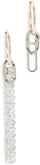 Ladies Fashion Asymmetry Rhinestone Long Earrings - Silver - Shop N Save