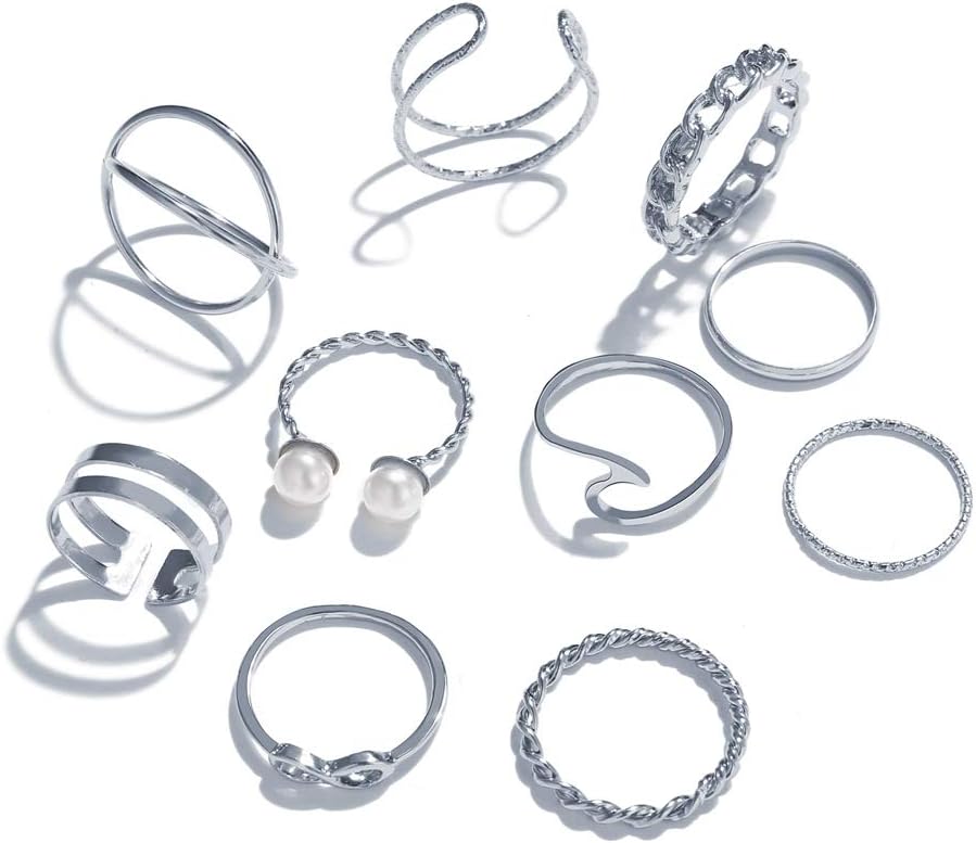 Bohemian Silver Stackable Rings: Vintage Comfort Fit for Women - Shop N Save