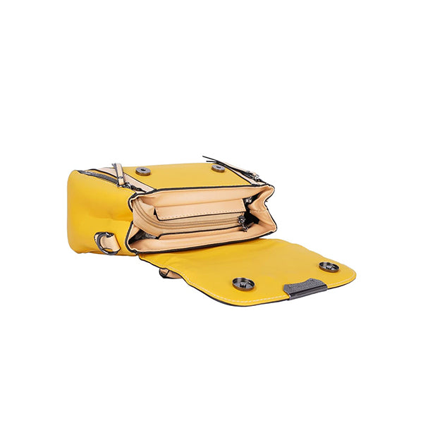 Women Fashion Versatile Contrast Handbag - Yellow - Shop N Save