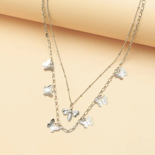 Ladies Elegant Butterfly Chain Necklace - Golden - Shop N Save