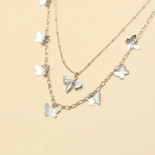 Ladies Elegant Butterfly Chain Necklace - Golden - Shop N Save