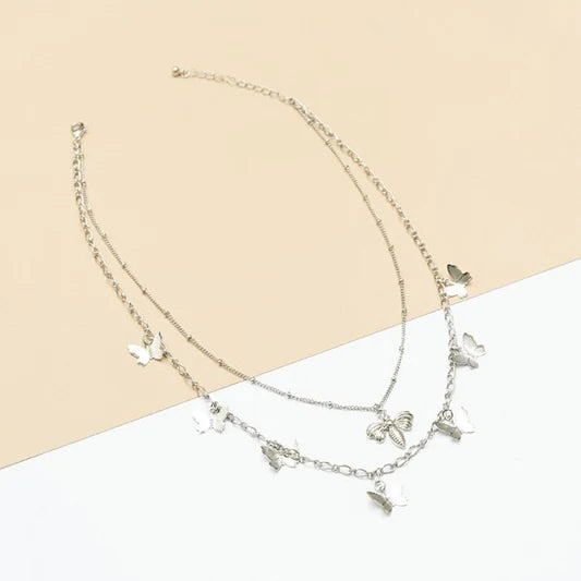 Ladies Elegant Butterfly Chain Necklace - Golden - Shop N Save