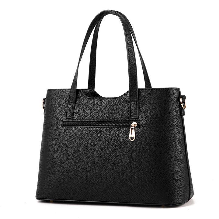 Two Pieces PU Leather Formal Bag Set - Black - Shop N Save