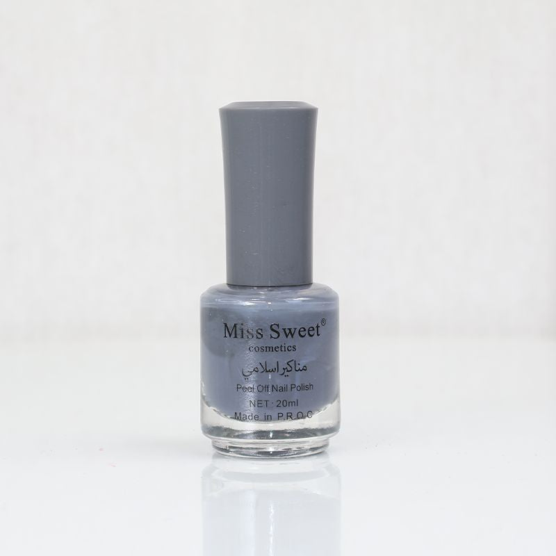Miss Sweet Cosmetic Peel Off Nail Polish - Charcoal Grey (55)