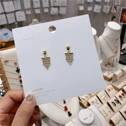 Women Heart Alloy Decoration Earrings - Golden - Shop N Save