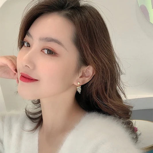 Women Heart Alloy Decoration Earrings - Golden - Shop N Save