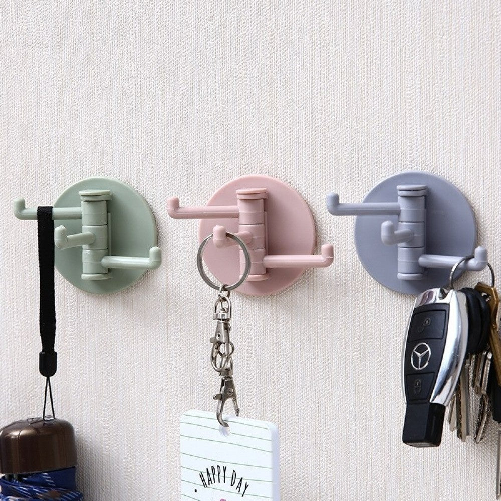 Multi Functional 3 Branch Rotating Wall Hook - light Gray