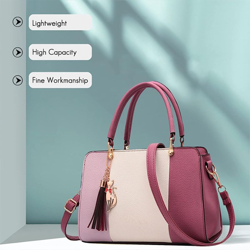 High-Quality Double Handle Handbag: Casual Party, Zipper Closure, Stylish Chic