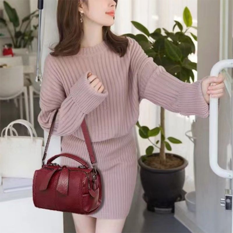 Maroon Bow Handbag: Stylish, Soft, Versatile, Office Fashion Charm - Shop N Save