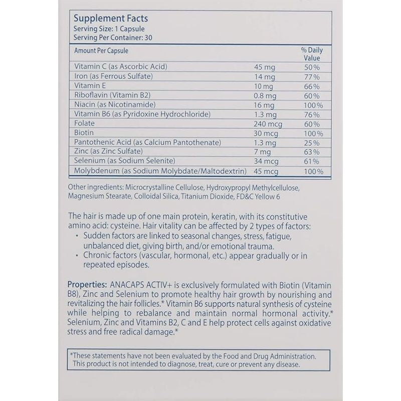 DUCRAY ANACAPS ACTIV PLUS BEIG 30UN - Shop N Save