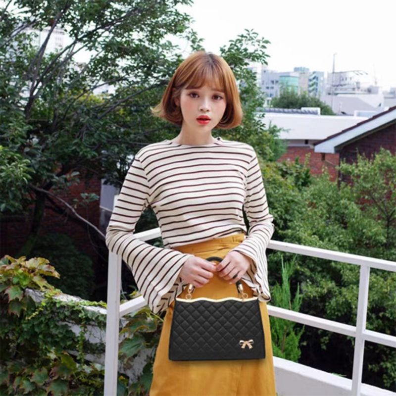 Elegant Black Geometric Handbag: Stylish, High Quality, Versatile Chic - Shop N Save