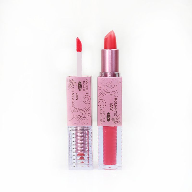Romantic May Lip Gloss 2 In 1 Lipstick - Rubine Red (6)