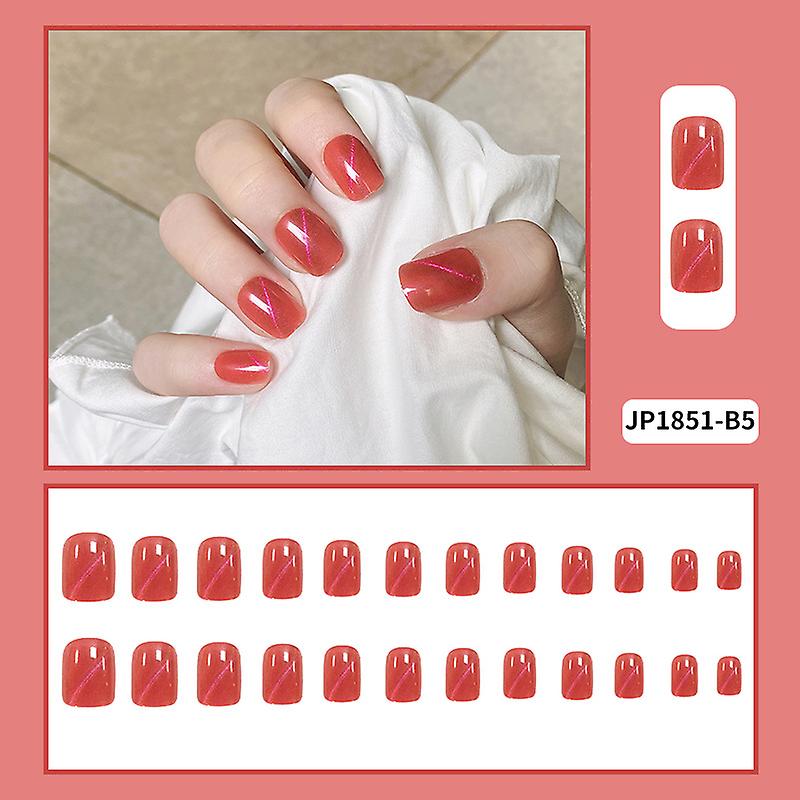 Red Square Fake Nails - Glue-On, Removable, Fashion Manicure - Shop N Save