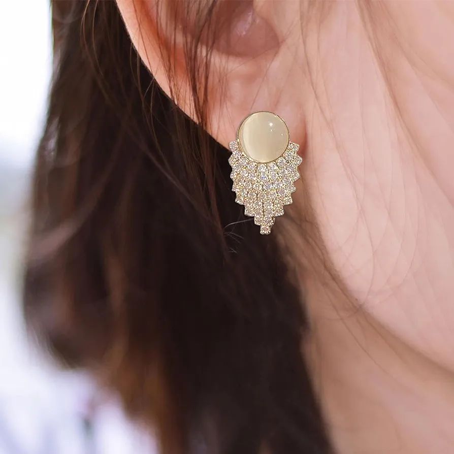 OVAST Diamond Studs: Rose Hoop Earrings for Fashionable Women - Shop N Save