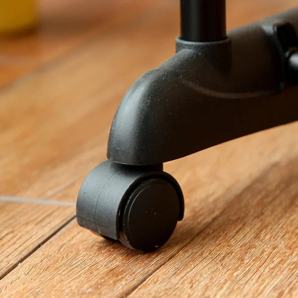 Portable Silver Stainless Steel Clothes Hanger Rack with Wheels Organize and Store Your Clothes Efficiently!