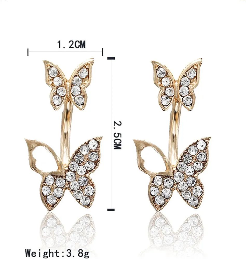 ANZAGA Double Butterfly Earrings: Innovative Crossover Design - Shop N Save