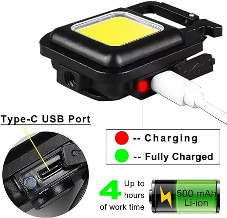 Rechargeable LED Light: Compact, Magnet Bracket, Waterproof Design - Shop N Save