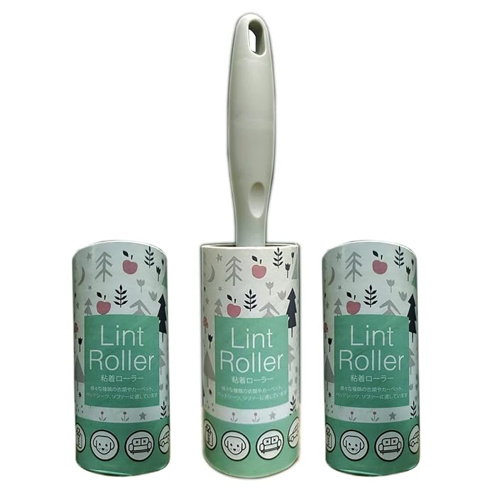 Lint Roller Set: Pet Hair Remover with 60 Refills & Scrubbing Brush - Shop N Save