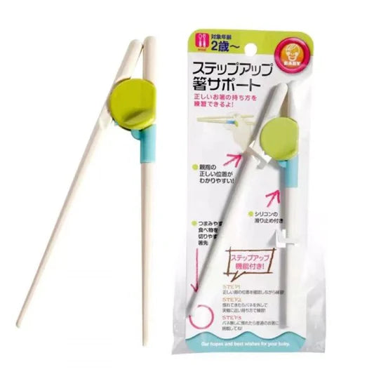 A Pair Of Kids Auxiliary Chopsticks - Green - Shop N Save