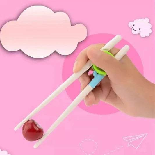 A Pair Of Kids Auxiliary Chopsticks - Green - Shop N Save