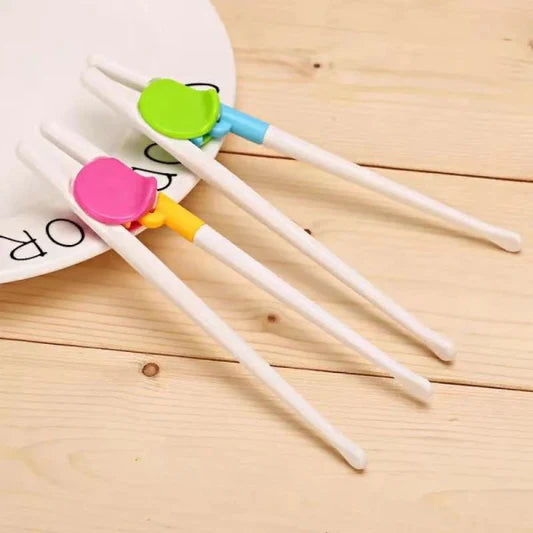 A Pair Of Kids Auxiliary Chopsticks - Green - Shop N Save