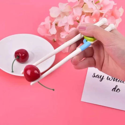 A Pair Of Kids Auxiliary Chopsticks - Green - Shop N Save