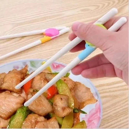 A Pair Of Kids Auxiliary Chopsticks - Green - Shop N Save